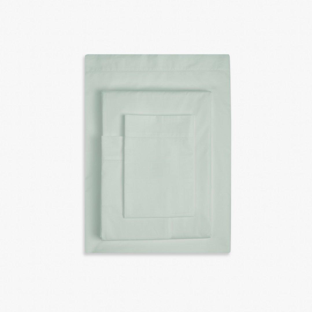 sabana home luxury linen, palma sheet sets, 2 pillowcases envelope closure, fitted sheet, luxury sized flat sheet; green sage