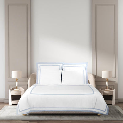marbella bedding set sabana home luxury leisure luxury linen duvet cover euro shams Azul blue